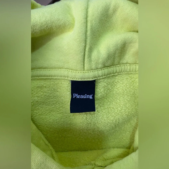 NWOT Harry Styles THE PLEASING x COACHELLA Yellow Green Hoodie Size Small - Picture 4 of 7